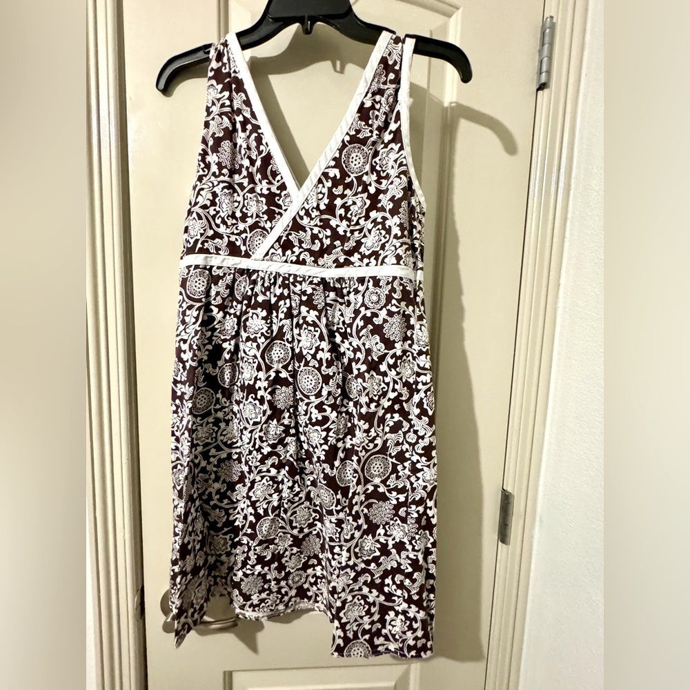 A line Dress brown with beige size 6